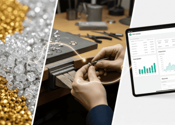 A jewelry manufacturing workshop with tools