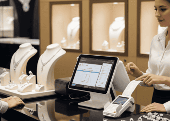 A modern jewelry retail store interior